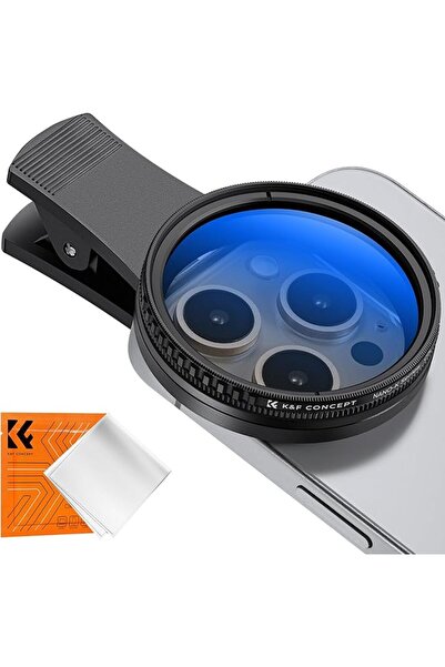 K&F CONCEPT فلتر هاتف دائري مستقطب قابل للتركيب مقاس 52 ملم، فلتر CPL لعدسة ا...