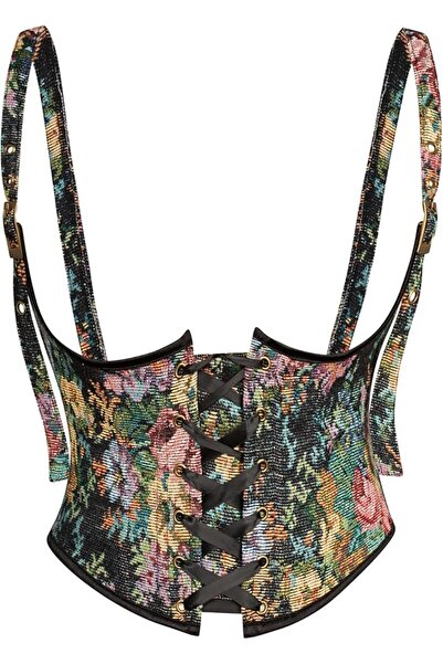 SCARLET DARKNESS Corset Belt for Women Renaissance Underbust Corset Floral La...