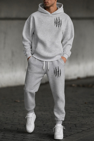 PAVRO Sweatshirt Tracksuit Set Oversize Shaped Comfortable Fit Quality Fabric...