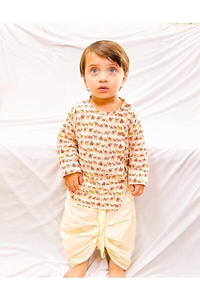 Polka Tots unisex-baby Festive Angrakha-1299_1 Angrakha Full Sleeve (pack of 2)