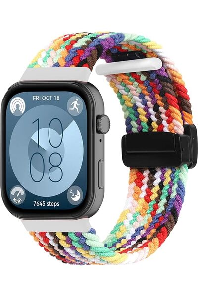 GENERAL Replacement Bands for Huawei Watch Fit 4/Fit 3, Nylon Elastic Smartwa...