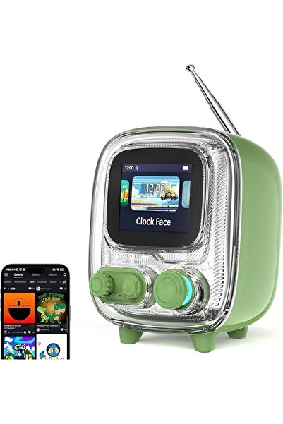 NALACAL Tiivoo-2 Portable Bluetooth Speaker with FM Radio, Pixel Art Retro Mi...