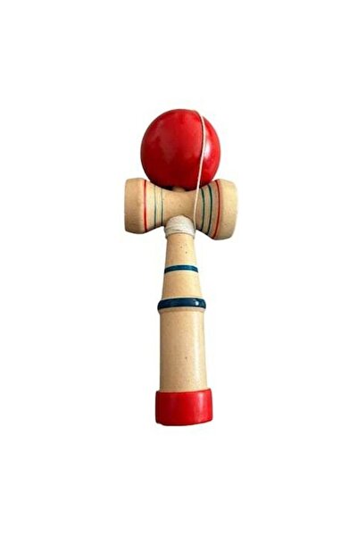 MACVI Jucărie Kendama din lemn cu bilă roșie — Distracție și îndemânare 🎯 🧸