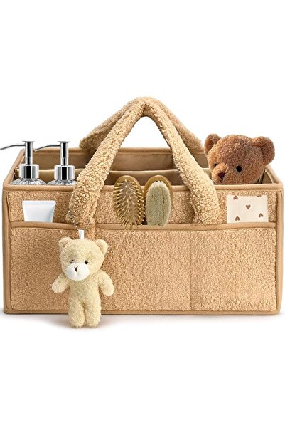 GENERAL Baby Nappy Caddy, Portable Nappy Organiser, Divided Design, Nursery S...