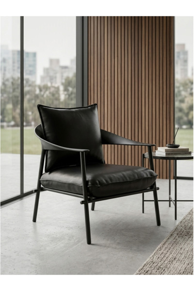 DEC13 Modern Single Chair with Comfortable Seat and Sturdy Metal Frame