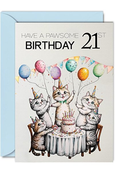 GENERAL Daughter in Law Birthday Card - Pawsome Party Cats Balloons - Happy B...