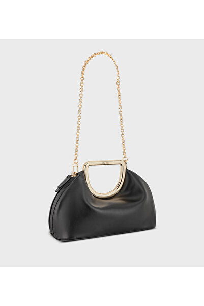 Nine West حقيبة كتف نسائية سوداء سادة