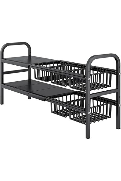 U-HOOME U HOOME Under Sink Organizer, Expandable Cabinet Shelf Organizer with...