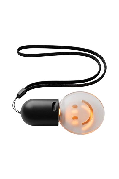 Generic Smile Face Led Light Car Mirror Hanger Decoration USB Charging Port