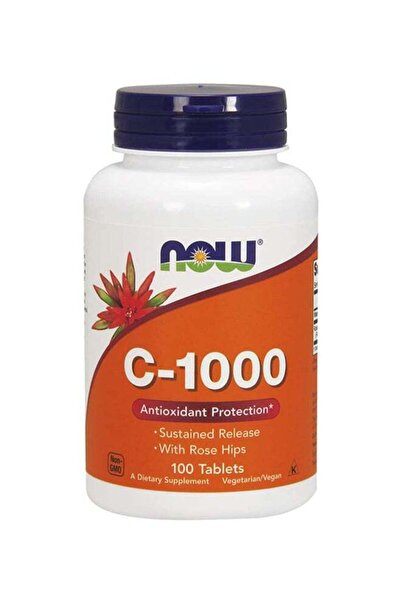 Now Foods Vitamin C-1000 Sustained Release with Rose hip, 100 Tablets