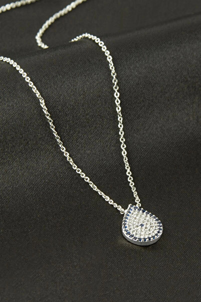 SORA GROUP Oval Evil Eye Zircon Stone Necklace