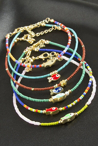 SORA GROUP Fish Enamel Miyoki Bead Bracelet