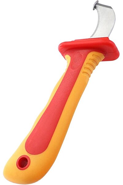 ViaGasaFamido Insulated Sheathing Knife, Heavy Duty VDE Certified Cable Stripper with Hook Blade for Electricians
