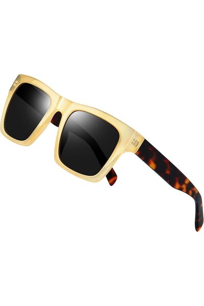 Joopin Retro Square Sunglasses Men Women Polarized UV400 Protection | Classic...