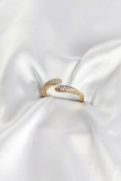SORA GROUP Zircon Stone Gold Color Brass Ring