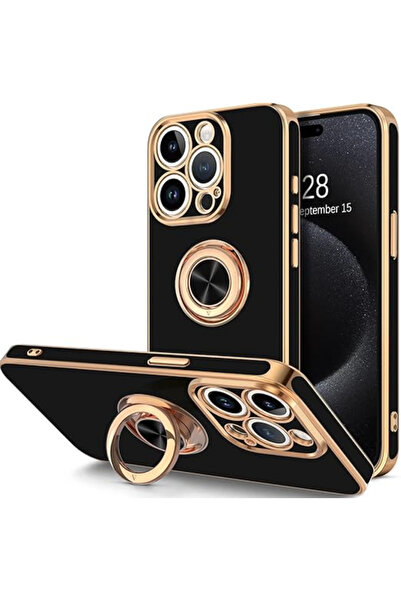 Dezooe Luxury Phone Case for iPhone 14 Pro Max, Built-in Ring Holder, 360° Ro...