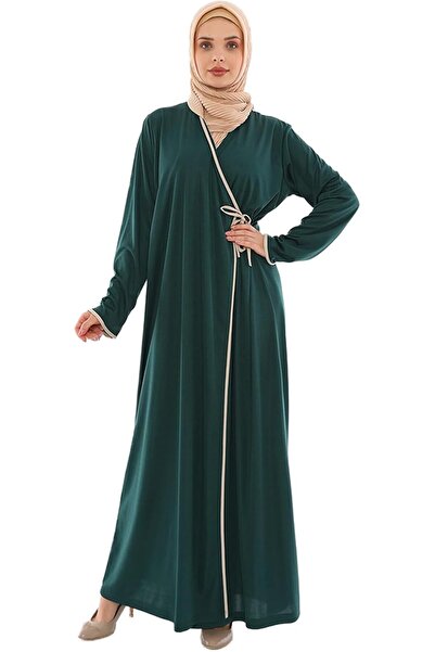 elanesa Women's Side Tied Prayer Abaya Full Length Modest Islamic Dress for D...