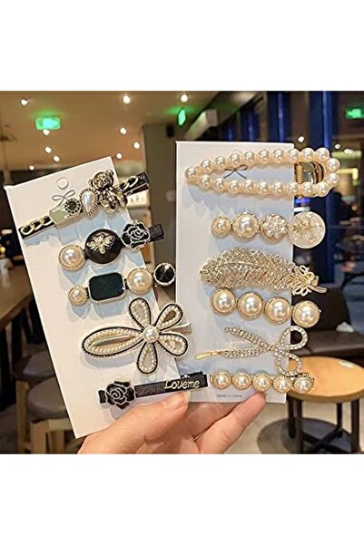Hannea ® Hair Pins for Women Stylish Latest Barrettes Charms Pearl Korean Fan...