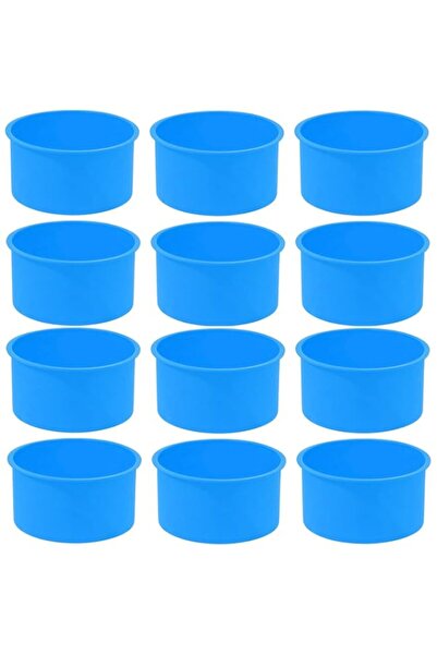 Generic 12pcs Silicone Cake Mold Baking Round Cake Molds 4 Inch Non-Stick Bak...