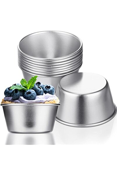 Generic 10 Pieces Egg Tart Molds, Individual Molds Pudding Molds Cups, Mini C...