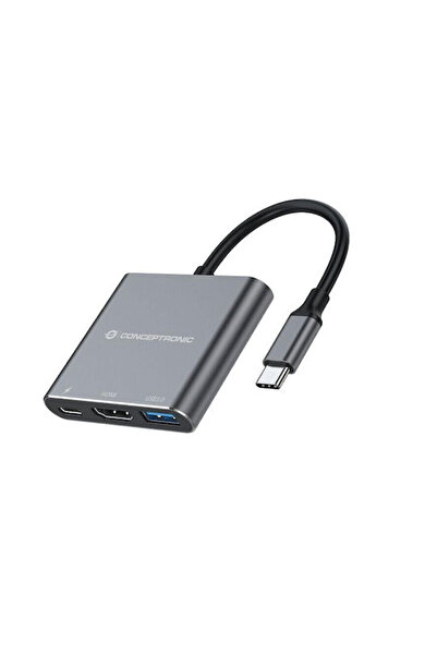 CONCEPTRONIC Σταθμός σύνδεσης USB-C με HDMI 4K PD Γκρι (DONN18G)