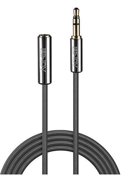LİNDY Καλώδιο Ήχου 3.5mm Αρσενικό σε 3.5mm Θηλυκό, Μαύρο, 0.5μ