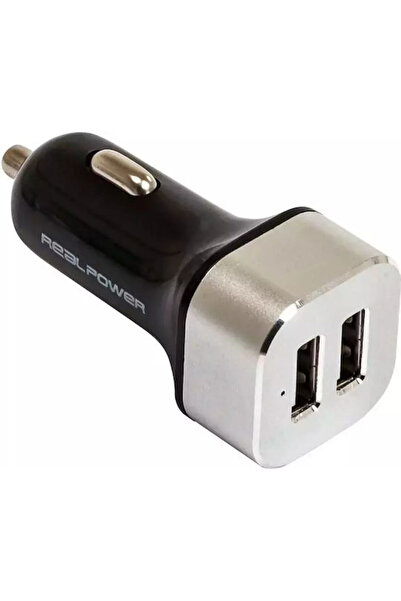 realpower Φορτιστής αυτοκινήτου 12W με θύρες: 2xUSB Μαύρο Χρωματικός κωδικός:...