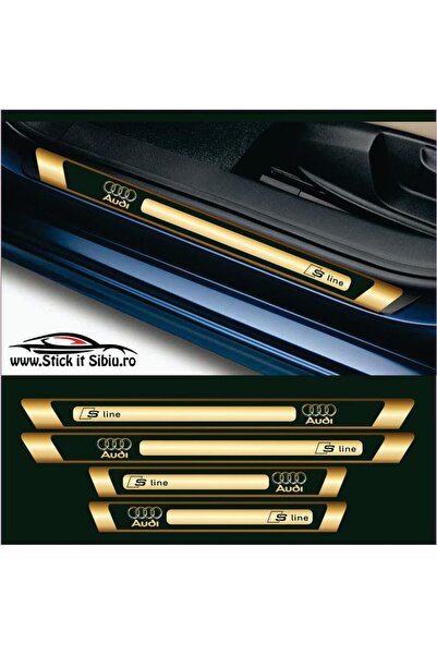 StickITsibiu Set Protectie Praguri Audi S Line Model 2 - Stickere Auto | Rezi...