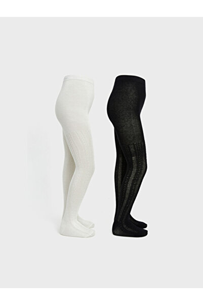 LC Waikiki I Embroidered Girls' Pantyhose 2-Pack from Freezen Store