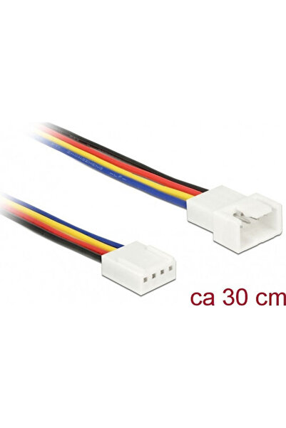 DELOCK Καλώδιο PWM 4 ακίδων - PWM 4 ακίδων 0,3μ Κόκκινο (85361)