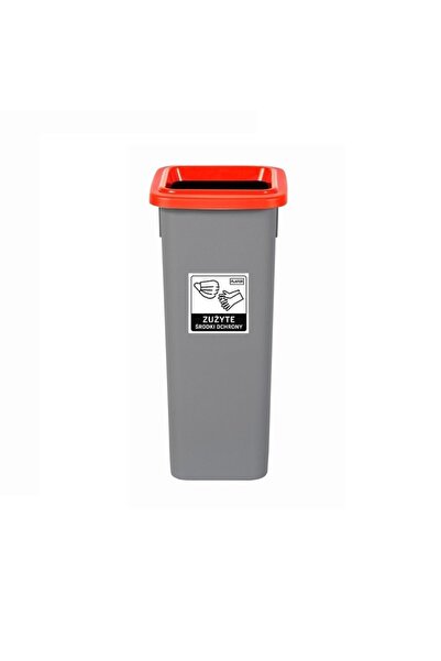 PLAFOR Cos Plastic Reciclare Selectiva, Capacitate 53L, Fit - Gri Cu Capac Ro...