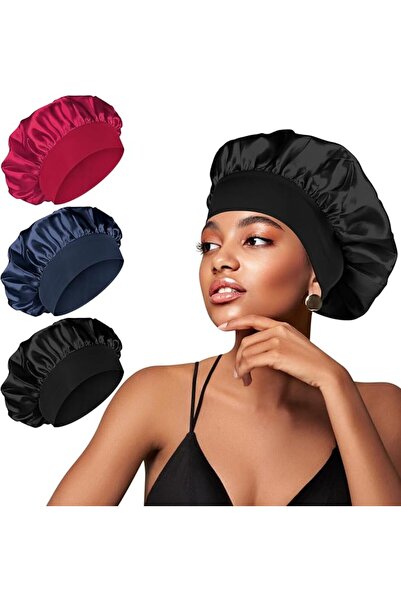 Demark Satin Silk Bonnet for Sleeping, Sleep Bonnets， Large Sleep Cap, Wide S...