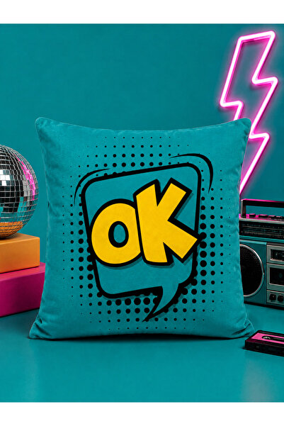 PİKKO HOME غطاء وسادة مطبوع رقميًا من مجموعة POP!80s (dkr)