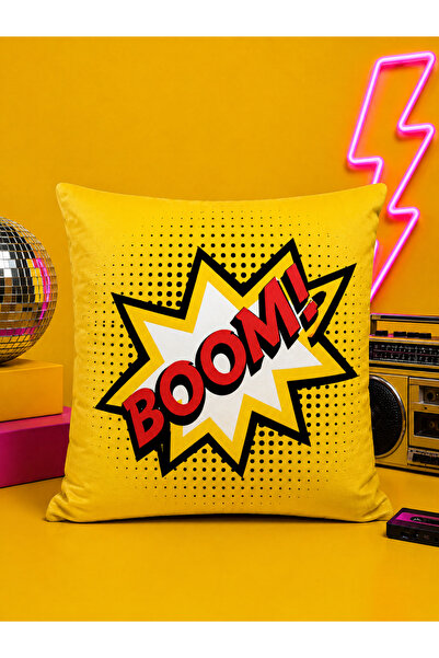 PİKKO HOME غطاء وسادة مطبوع رقميًا من مجموعة POP!80s (dkr)