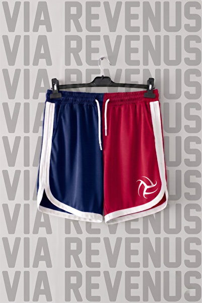 Vordevia Volleyball Printed Jersey Sports Training Shorts with Piping Detail