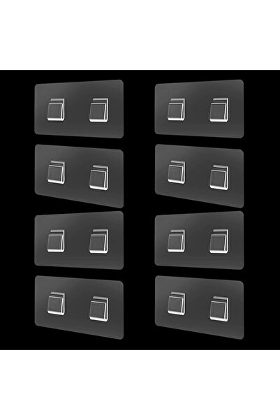 Aputue Shower Rack Hook, 8Pcs Adhesive Replacement Sticker Transparent Strong...