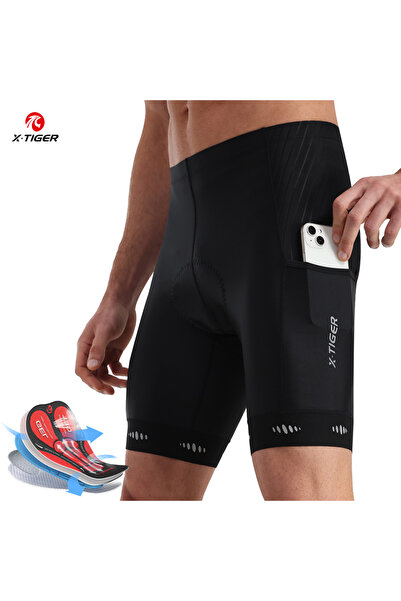 Choice41 Europe-L Bicycle Shorts X-TIGER Men Cycling Shorts with Back Pocket ...