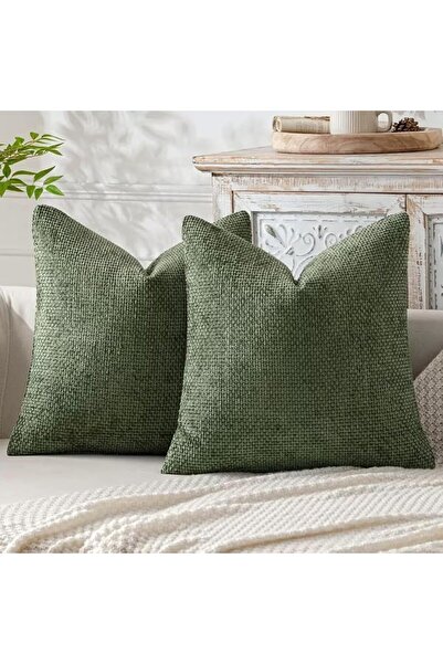 Generic Chenille Cushion Cover Throw Pillow Covers 45 x 45 CM Pack of 2 Moder...