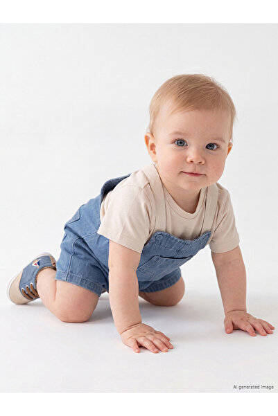 LC Waikiki Trendlucky with Difference in Price Baby Boy Jean Salopet and T-Sh...