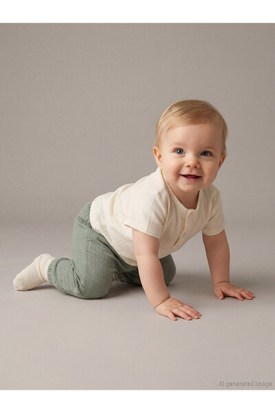 LC Waikiki Original Baby Boy Muslin T-Shirt and Pants
