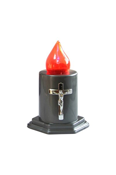 LCA Candela Electronica din Plastic Argintie 50 Zile, Baterii Incluse