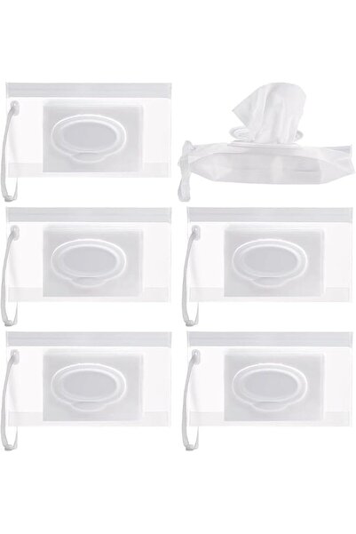 Yelajoy 6pcs Portable Eco-Friendly Baby Wipe Dispenser，Refillable Wet Wipe Ho...