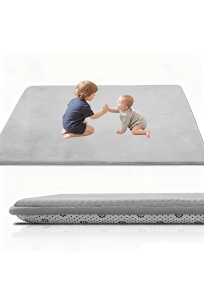 GENERAL Coral Velvet Baby Play Mat, 3cm Thick Baby Crawling Mat Nursery Rug f...