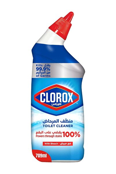 Clorox منظف ومطهر للمرحاض برائحة أصلية مع مبيض، أزرق 709 مل