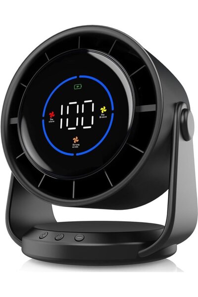 Morvena Picks Ventilator Turbo de birou, 100 viteze ale vântului, afișaj digi...