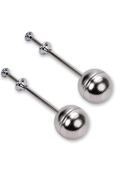 SWIUKPHE Stainless Steel Long Handle Tea Ball Infuser Set, 2PCS Loose Leaf Te...