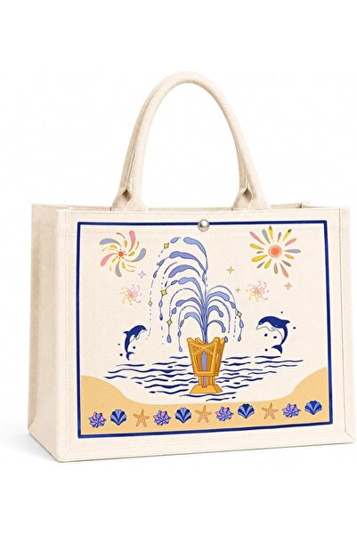 GALADUNE Women Canvas Handbag, Reusable Shopping Beach Bag, Birthday Mother's...