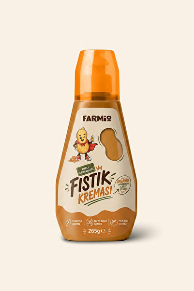 FARMİO Karamelize Yer Fıstığı Kreması - 265gr - Organik Hindistan Cevizi Şeke...