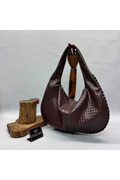 WİKİDAYS.S MODA TRENDİ Knitted Patterned Large Hobo Bag
