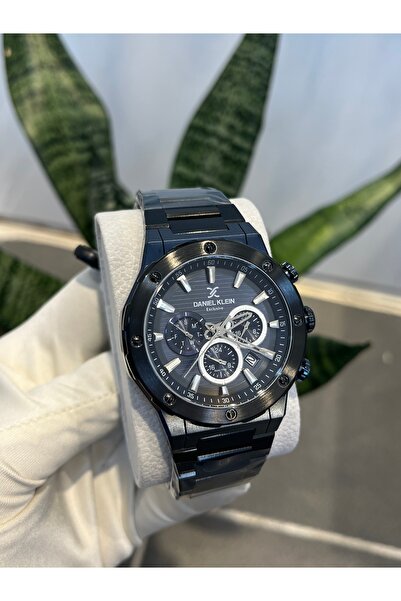 Daniel Klein Navy Blue Case Black Metal Cord Working Function Men's Wristwatch